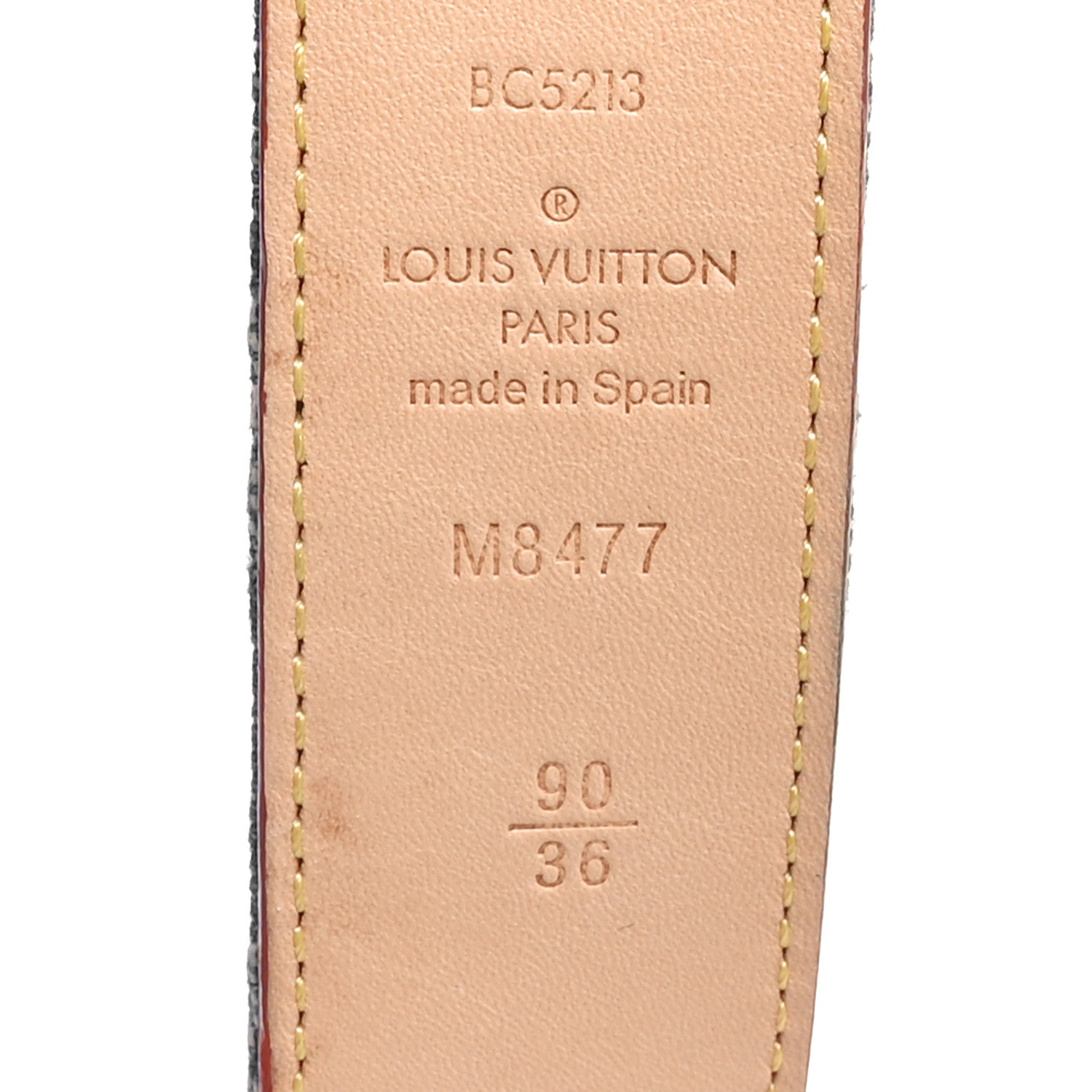 Louis Vuitton Denim Flowergram Ardillon 30mm Belt 90 36 Blue 3 of 3