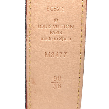 Louis Vuitton Denim Flowergram Ardillon 30mm Belt 90 36 Blue 3 of 3
