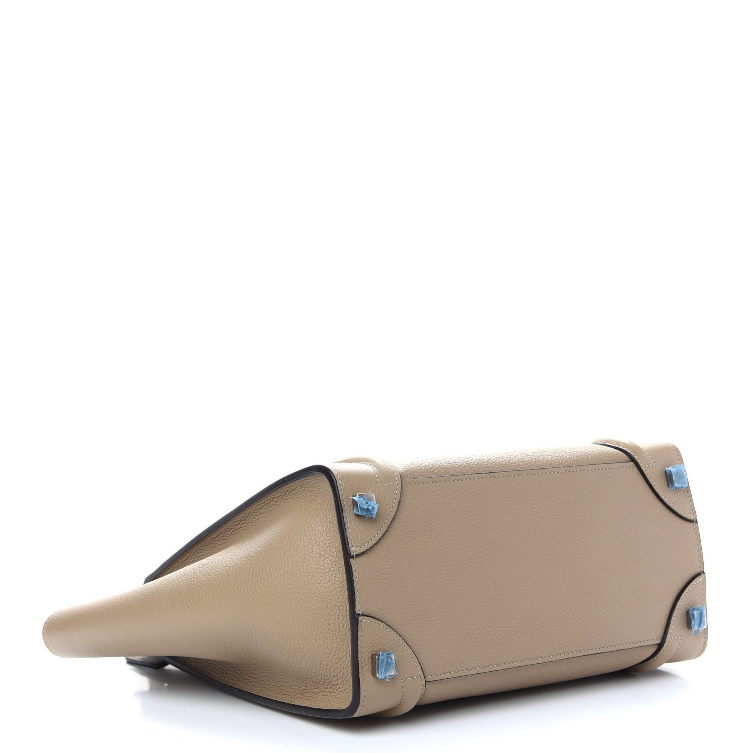 Celine Drummed Calfskin Micro Luggage Dune 4 of 10