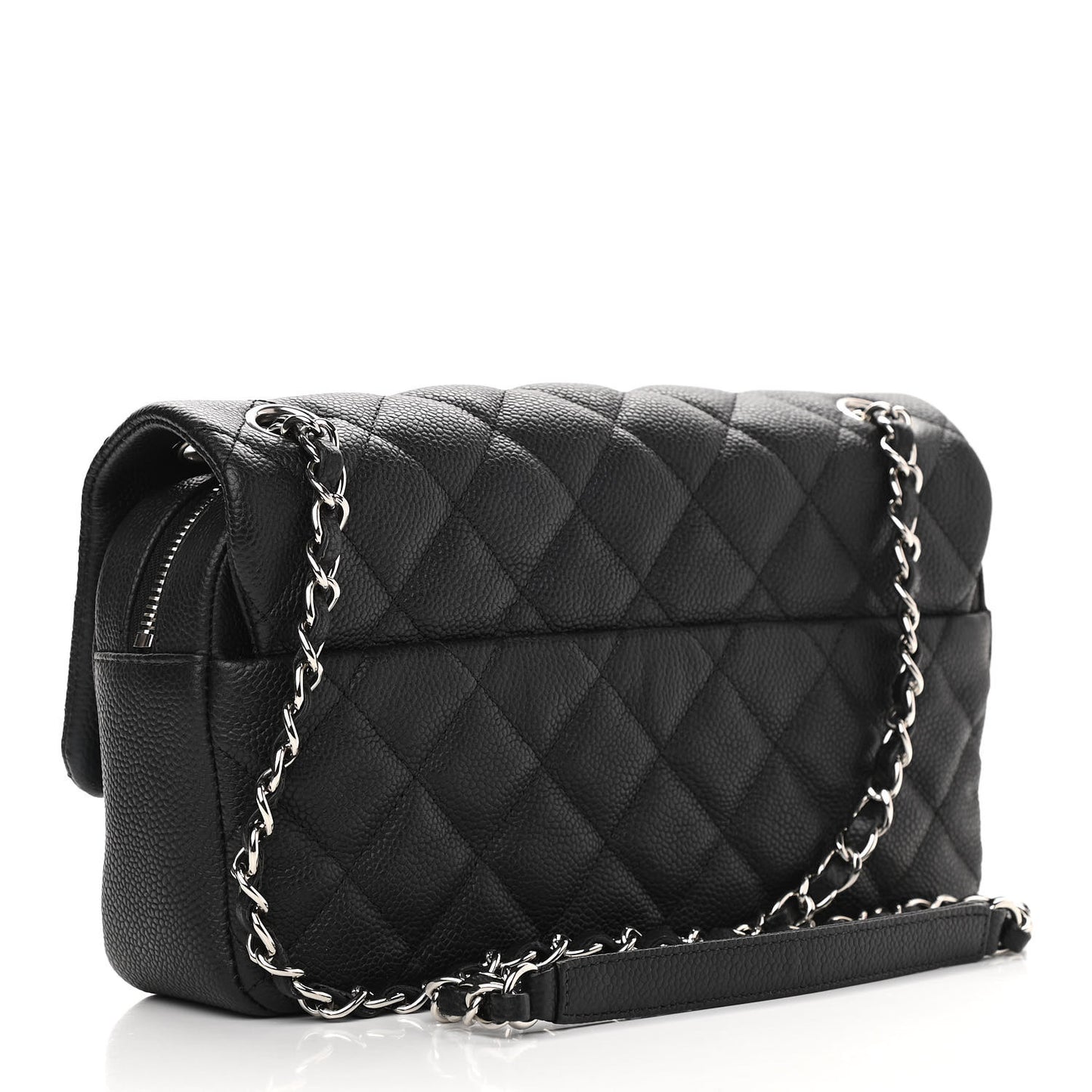 Caviar Quilted Medium Easy Flap Black