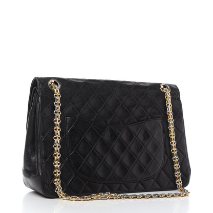Chanel Lambskin Quilted Medium Double Flap Bijoux Chain Black 3 of 11