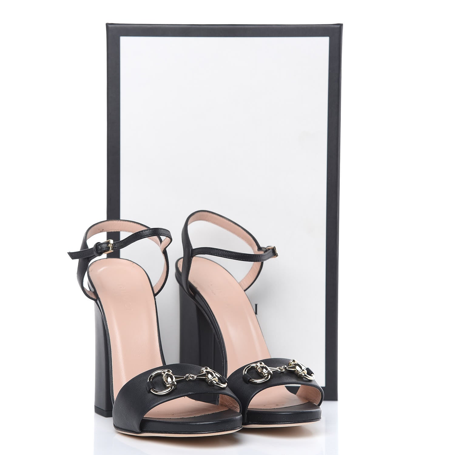 Gucci Calfskin Miro Soft Horsebit High Heel Sandals 36 Black 11 of 11