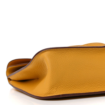 Hermes Taurillon Clemence Halzan 31 Jaune Ambre 9 of 10