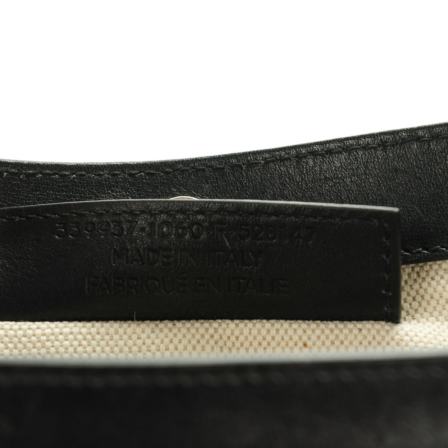 Cotton Canvas Pochette Crossbody Bag Black