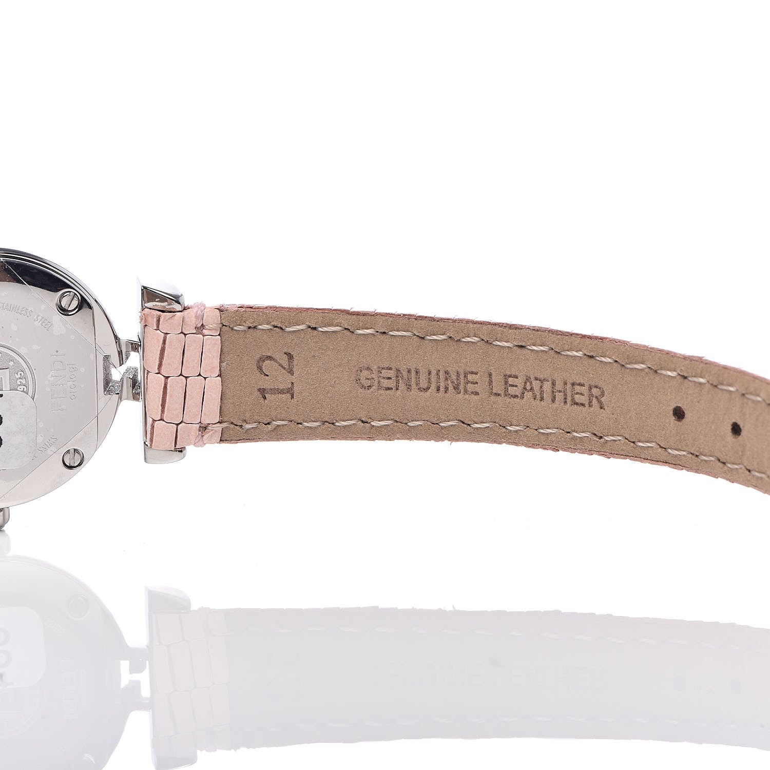 Fendi Stainless Steel Calfskin Diamond Pink Mother of Pearl 23mm Moda Quartz Watch 6 of 10