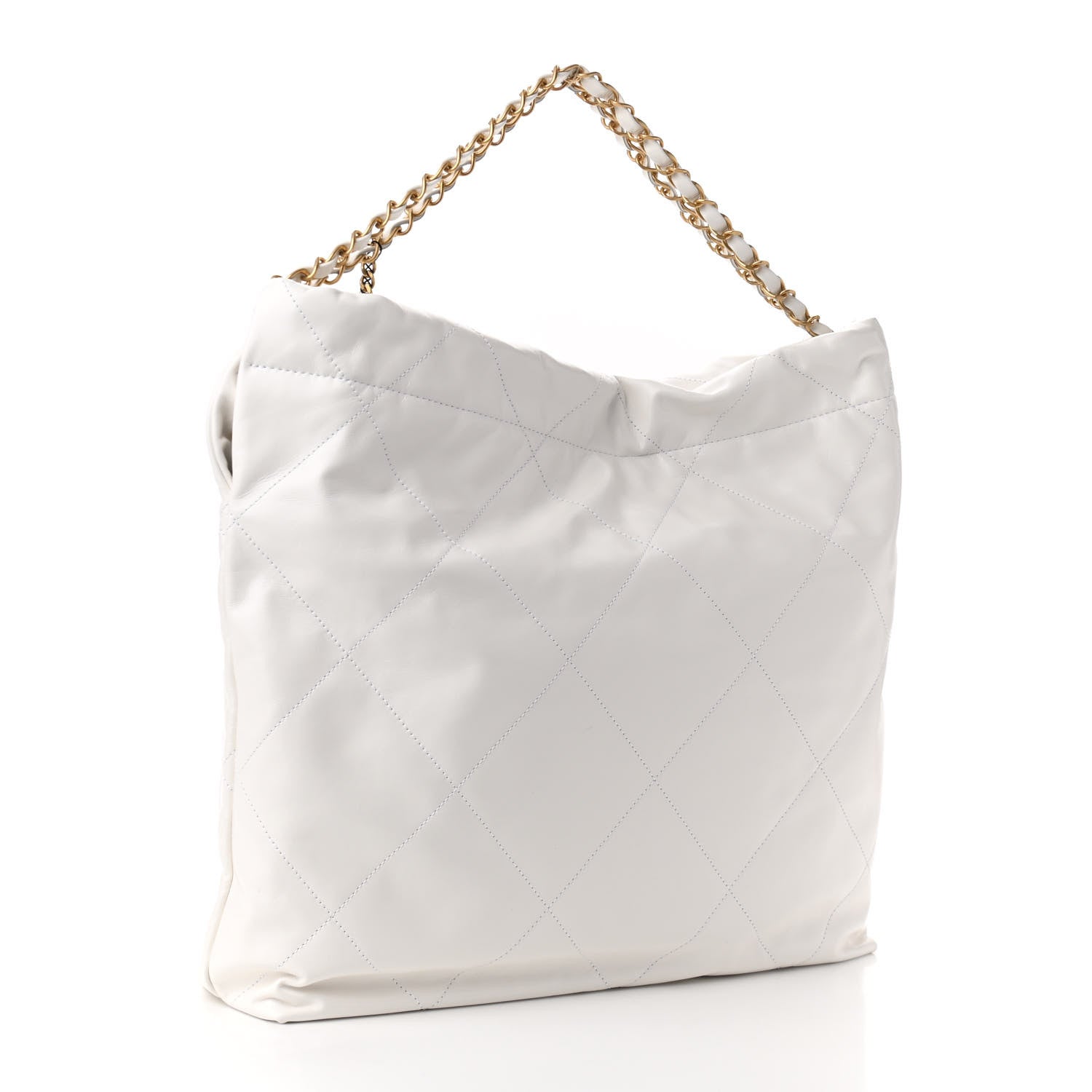 Chanel Shiny Calfskin Quilted Chanel 22 White 4 of 12