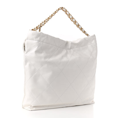 Chanel Shiny Calfskin Quilted Chanel 22 White 4 of 12