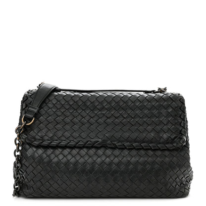 Bottega Veneta Nappa Intrecciato Medium Olimpia Shoulder Bag Black 1 of 13