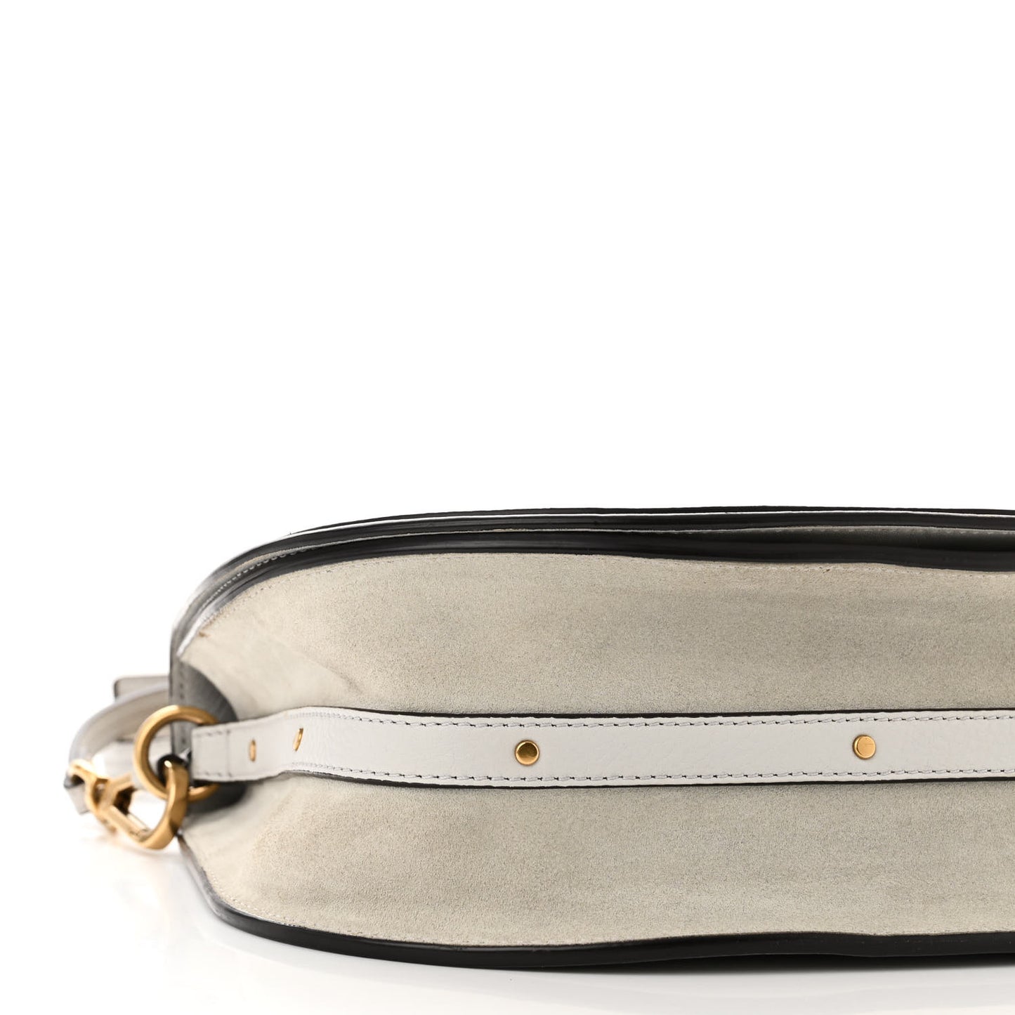 Calfskin Suede Medium Nile Bracelet Bag Cloudy Blue