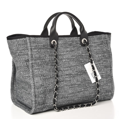 Chanel Canvas Large Deauville Tote Charcoal 11 of 16