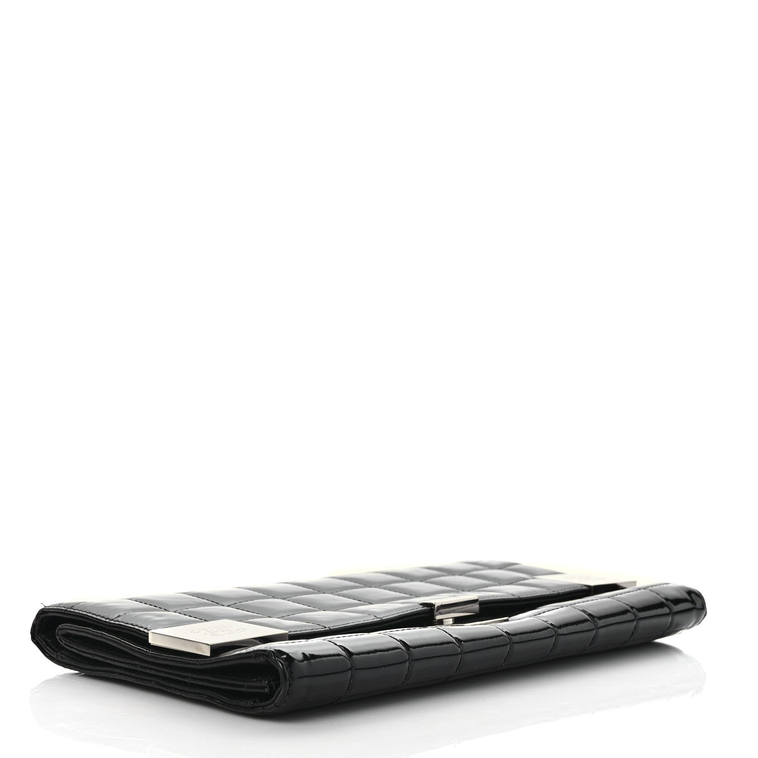 Chanel Patent Chocolate Bar Clutch Black 4 of 6