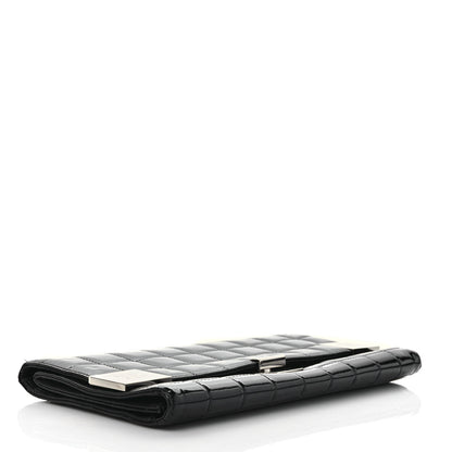 Chanel Patent Chocolate Bar Clutch Black 4 of 6