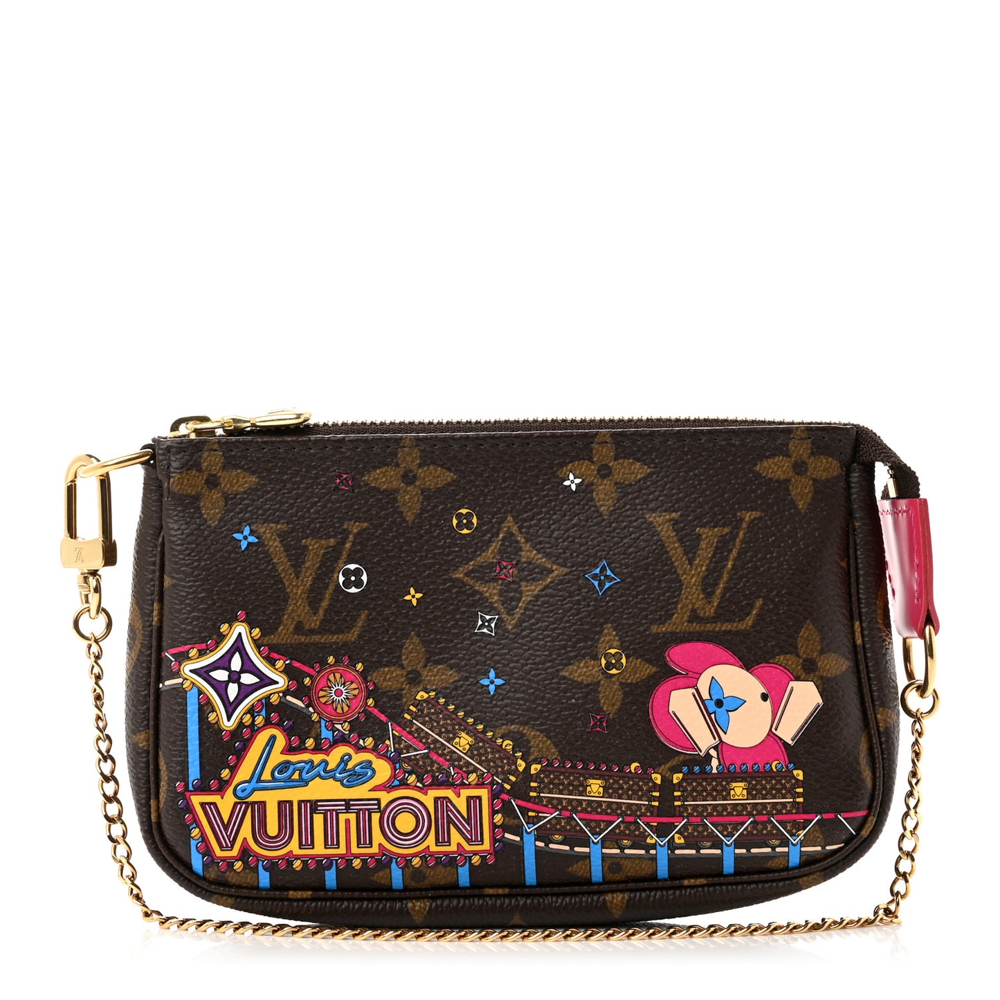 Monogram 2020 Christmas Animation Roller Coaster Mini Pochette Accessories Pivoine