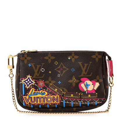 Louis Vuitton Monogram 2020 Christmas Animation Roller Coaster Mini Pochette Accessories Pivoine 1 of 7