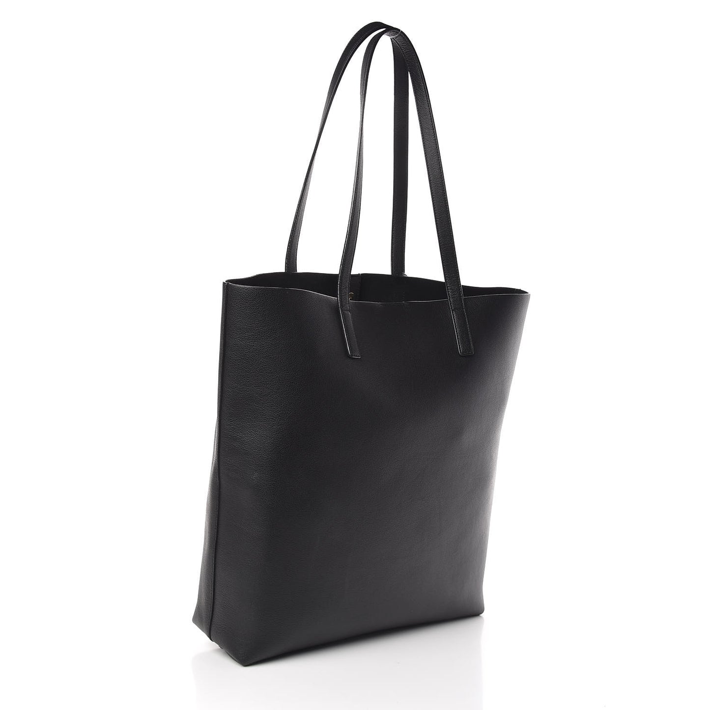 Calfskin Medium Shopping Tote Black