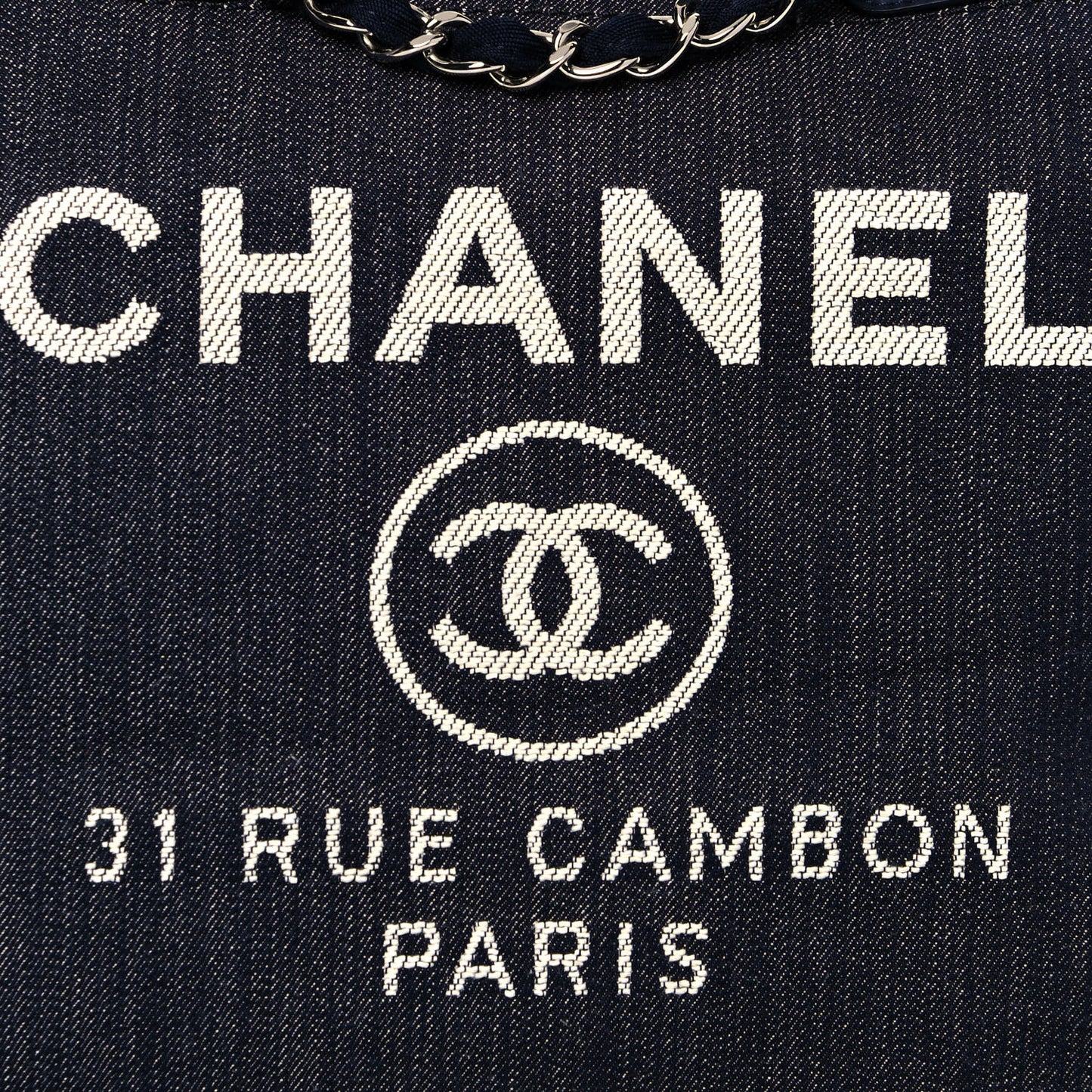 Denim Medium Deauville Tote Dark Blue