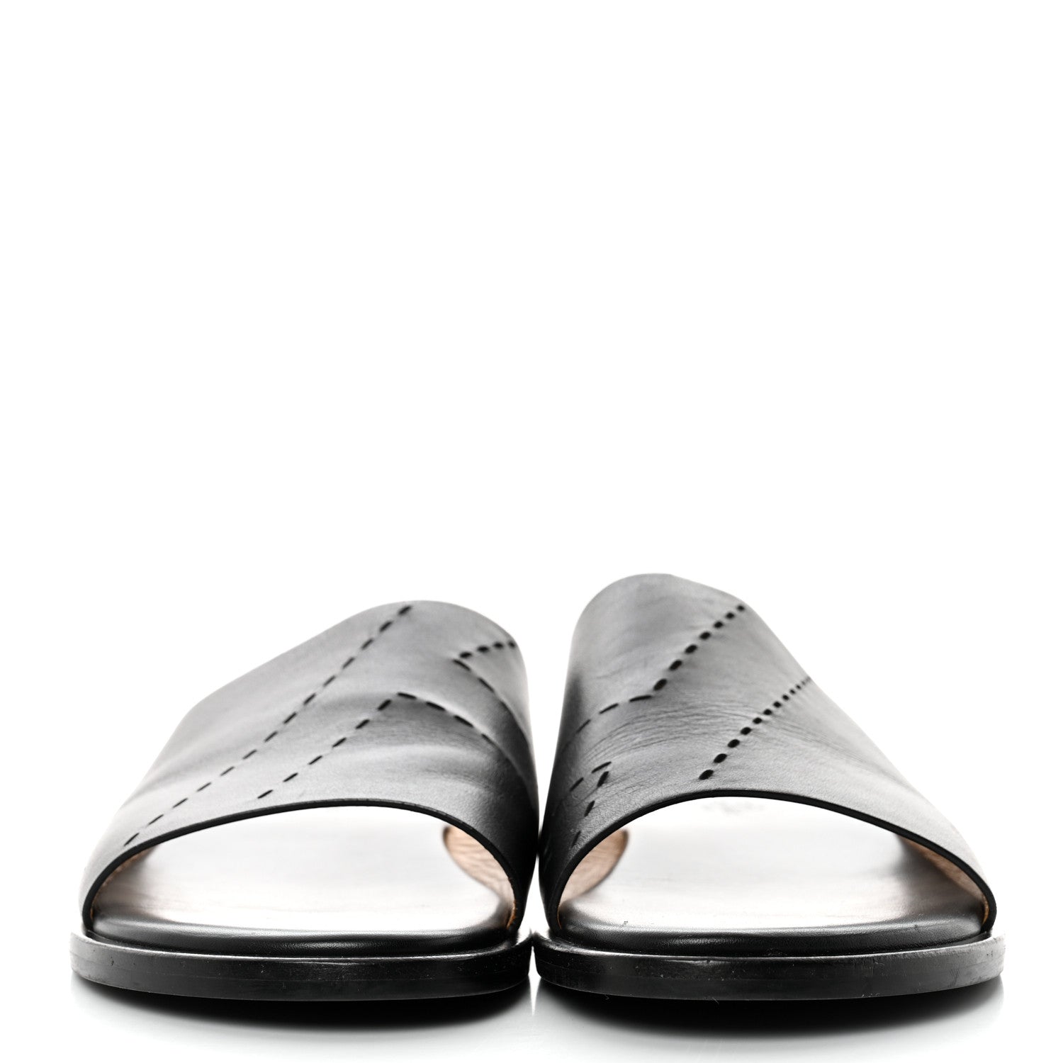 Hermes Calfskin Mens Smyrne Sandals 43 Black 2 of 9