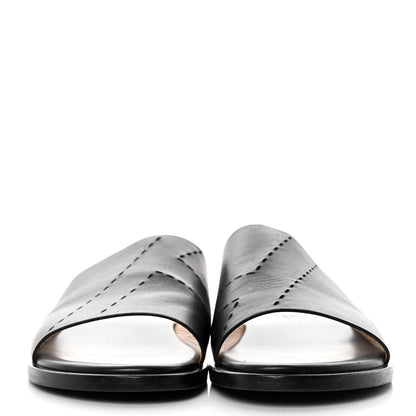Hermes Calfskin Mens Smyrne Sandals 43 Black 2 of 9