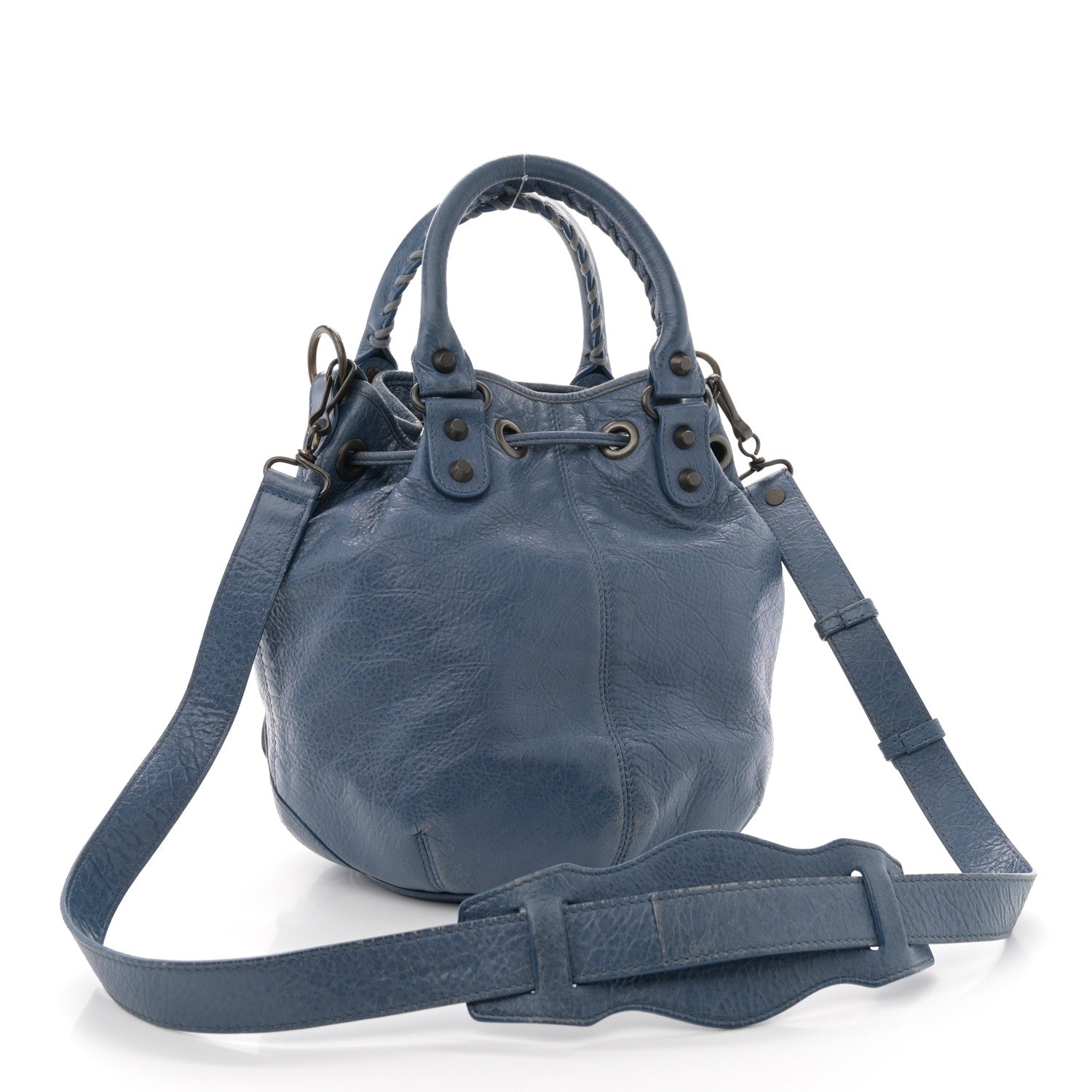 Balenciaga Agneau Classic Hardware Mini Pompon Bleu Persan 4 of 14