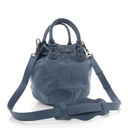 Balenciaga Agneau Classic Hardware Mini Pompon Bleu Persan 4 of 14