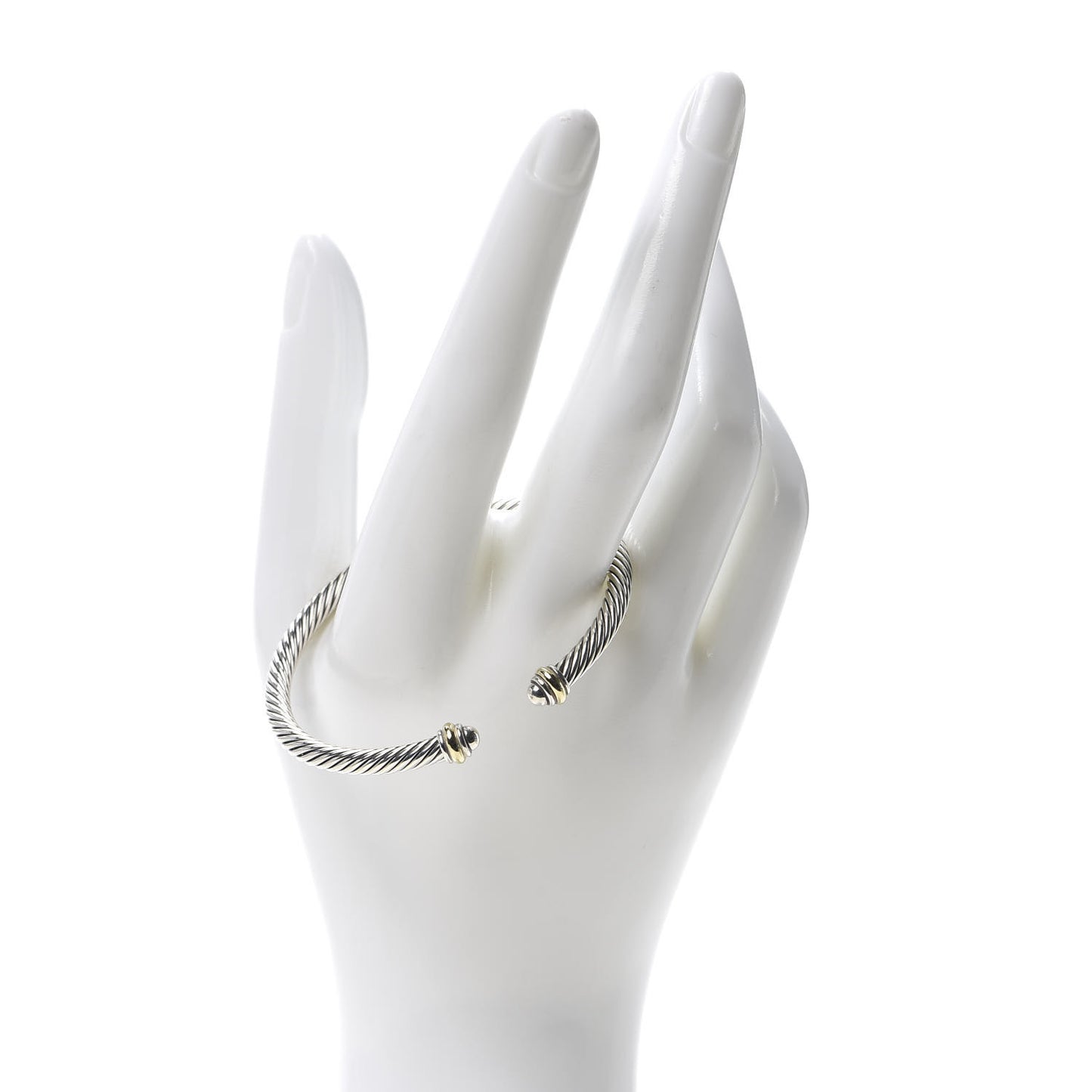 Sterling Silver 18K Yellow Gold 4mm Cable Classics Bracelet