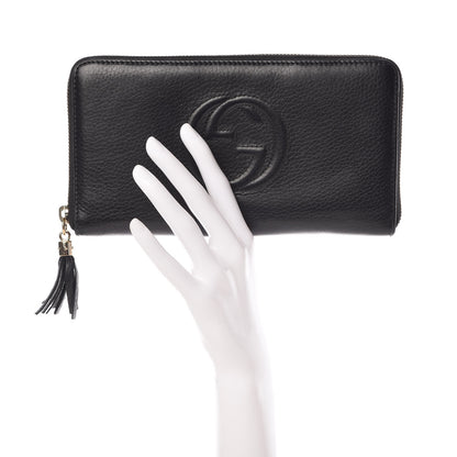 Gucci Calfskin Soho Zip Around Wallet Black 2 of 13
