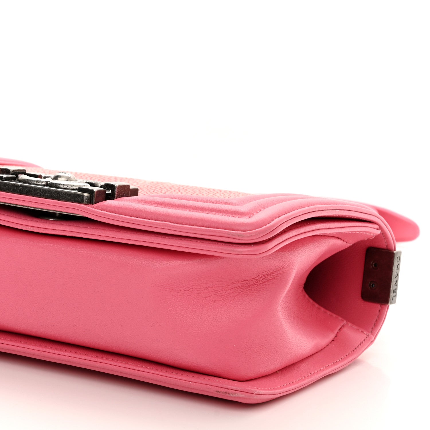 Chanel Galuchat Stingray Small Boy Flap Pink 10 of 10