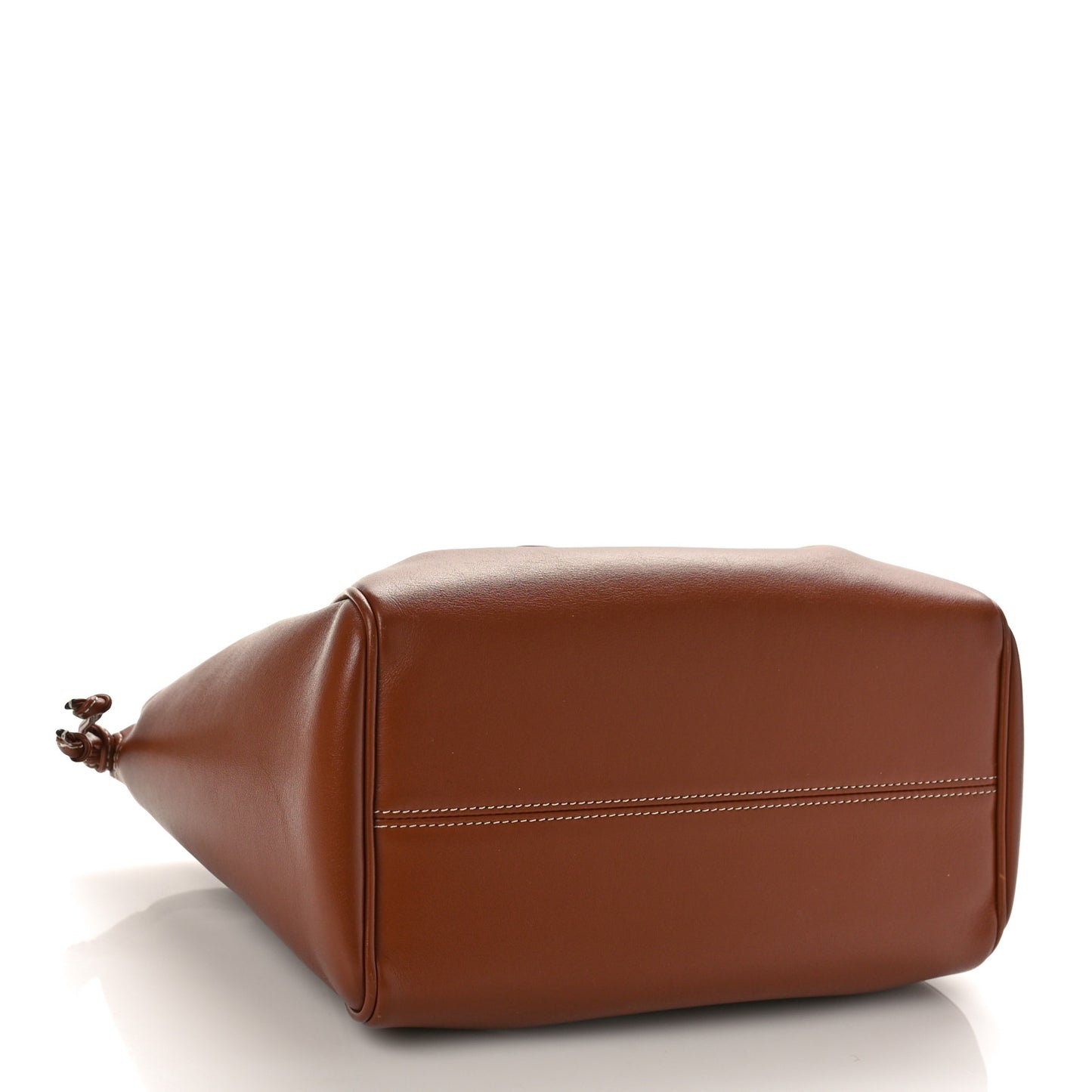Smooth Calfskin Cuir Small Triomphe Cabas Drawstring Tan