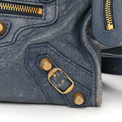 Balenciaga Agneau Giant 12 Gold Hardware Mini City Bleu Persan 16 of 17