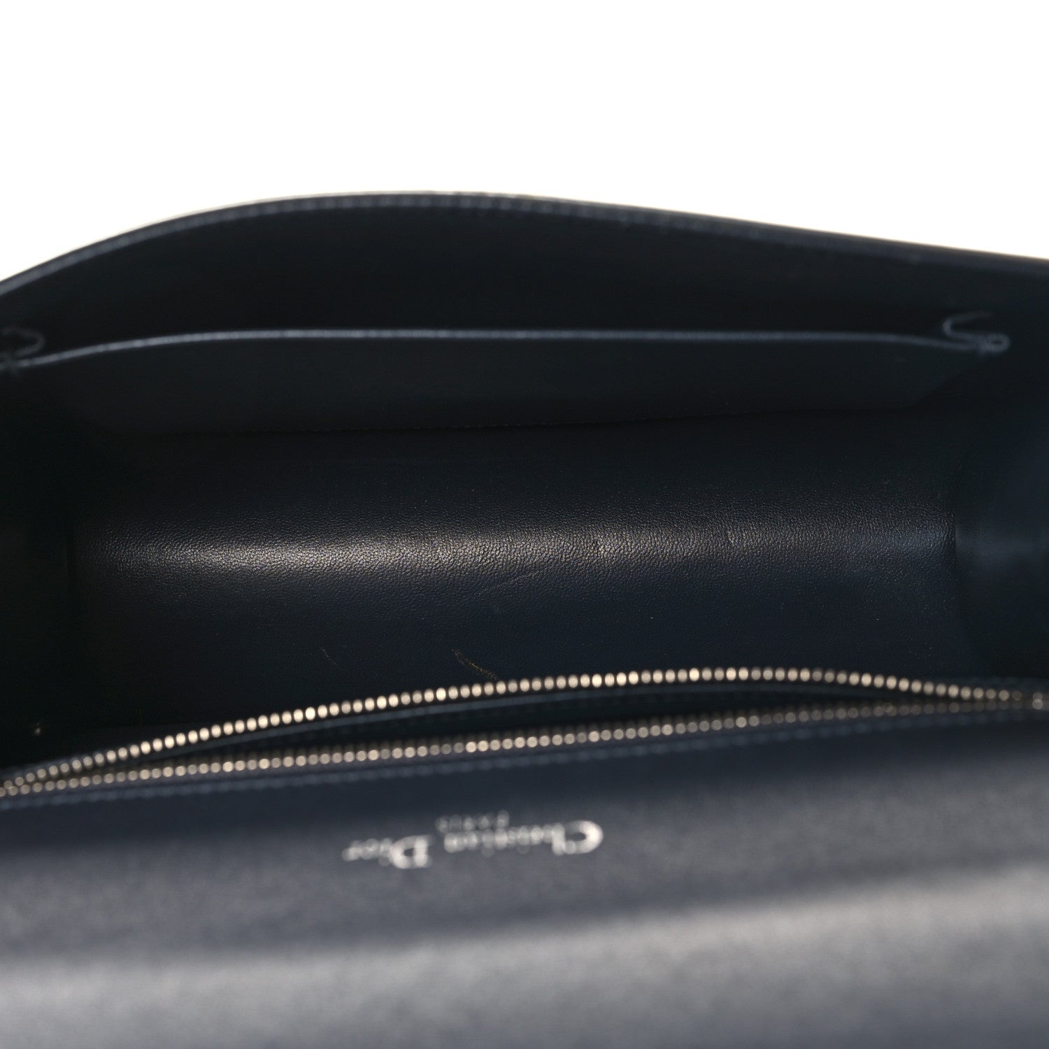 Christian Dior Metallic Patent Micro-Cannage Medium Diorama Flap Bag Silver 5 of 9