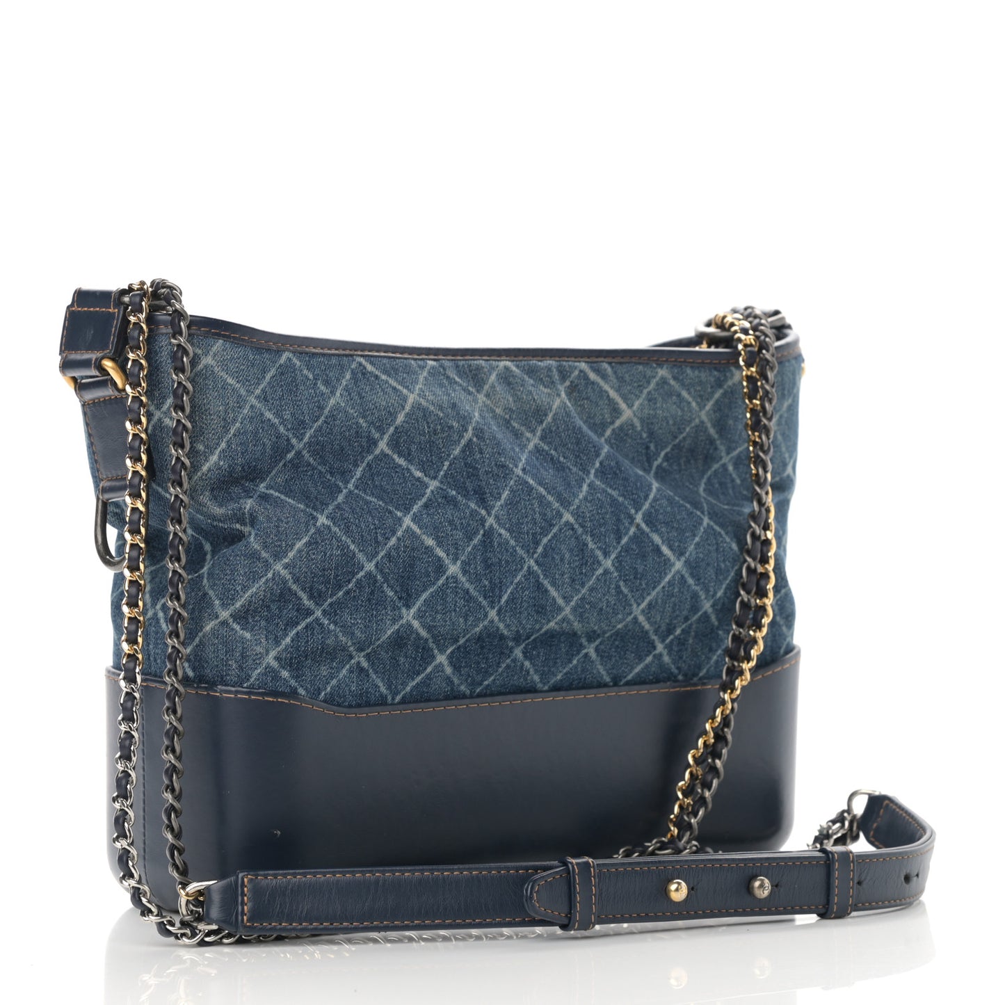 Denim Calfskin Medium Gabrielle Hobo Blue