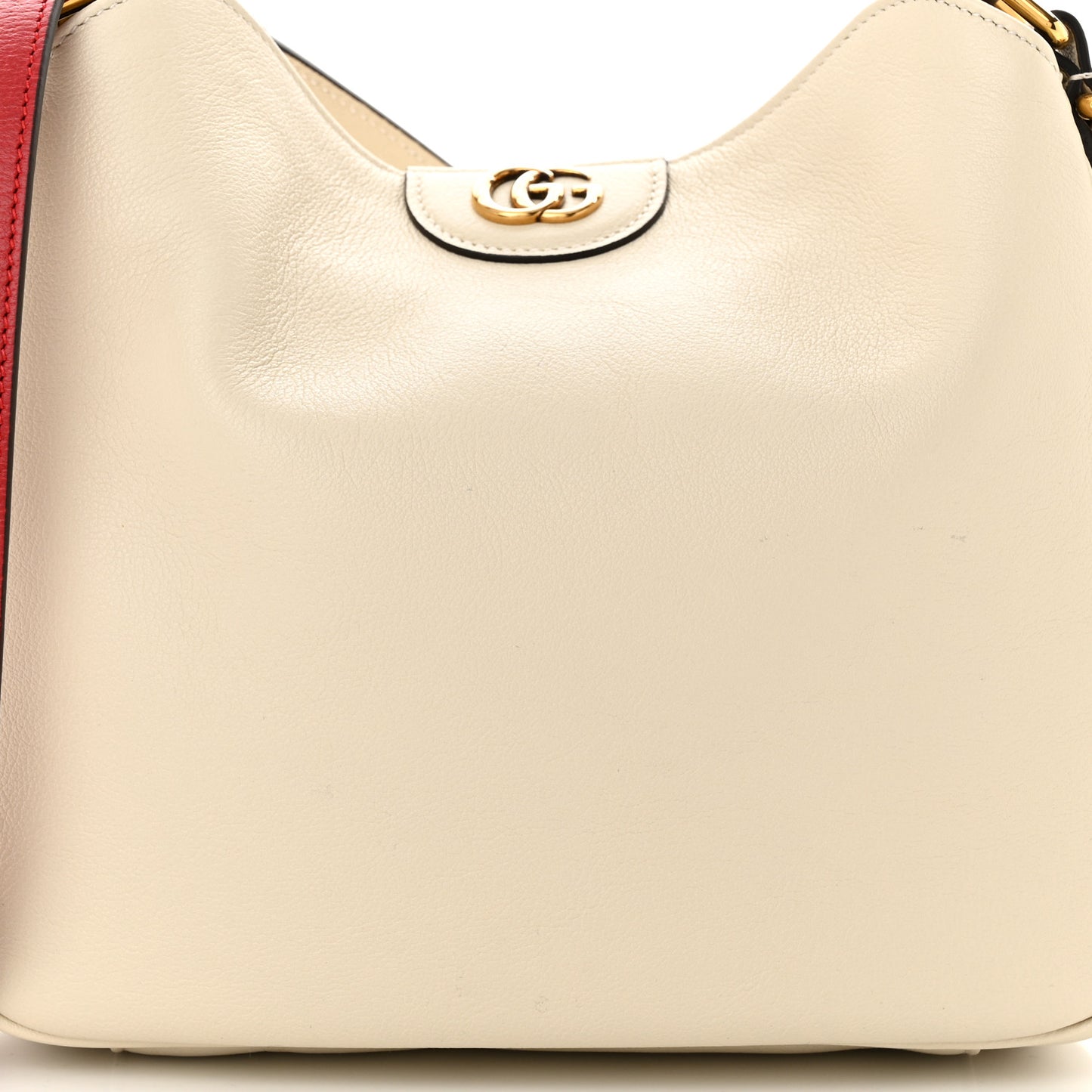 Softy Wonka Textured Dollar Calfskin Small Diana Shoulder Bag Mystic White Hibiscus Red