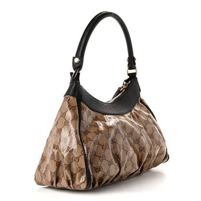 Gucci Crystal Monogram D Ring Gold Hobo Gold 3 of 10