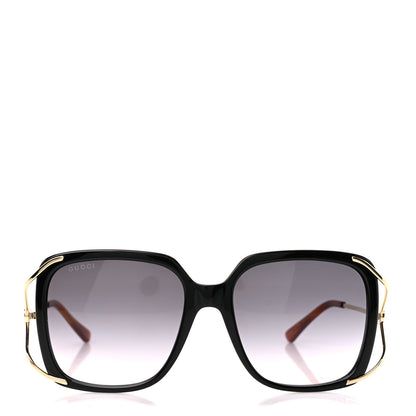 Gucci Acetate Butterfly Sunglasses GG0647S Black White 2 of 8