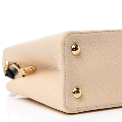 Louis Vuitton Taurillon Capucines PM Creme Black 6 of 9