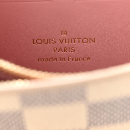 Louis Vuitton Damier Azur Croisette Chain Wallet Rose Ballerine 9 of 16