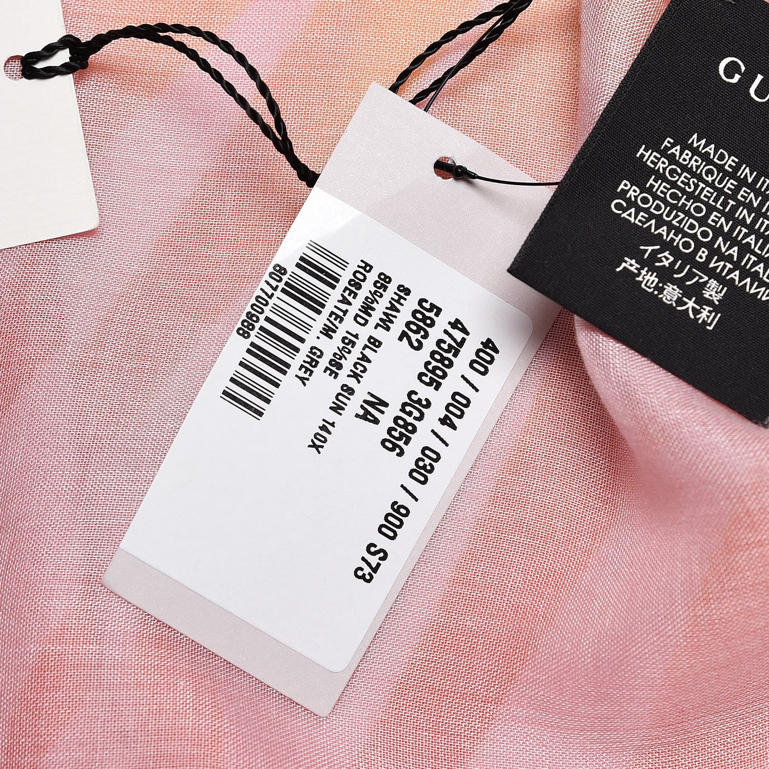 Gucci Modal Silk Black Sun Shawl Roseate Grey 4 of 6