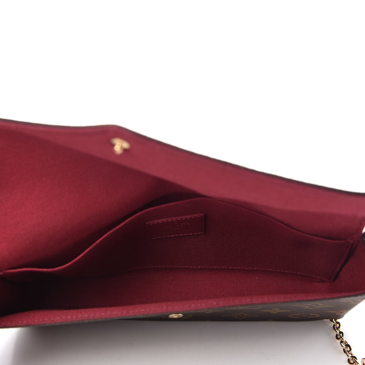 Monogram Pochette Felicie Chain Wallet Fuchsia
