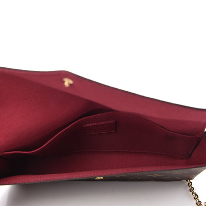 Louis Vuitton Monogram Pochette Felicie Chain Wallet Fuchsia 5 of 11