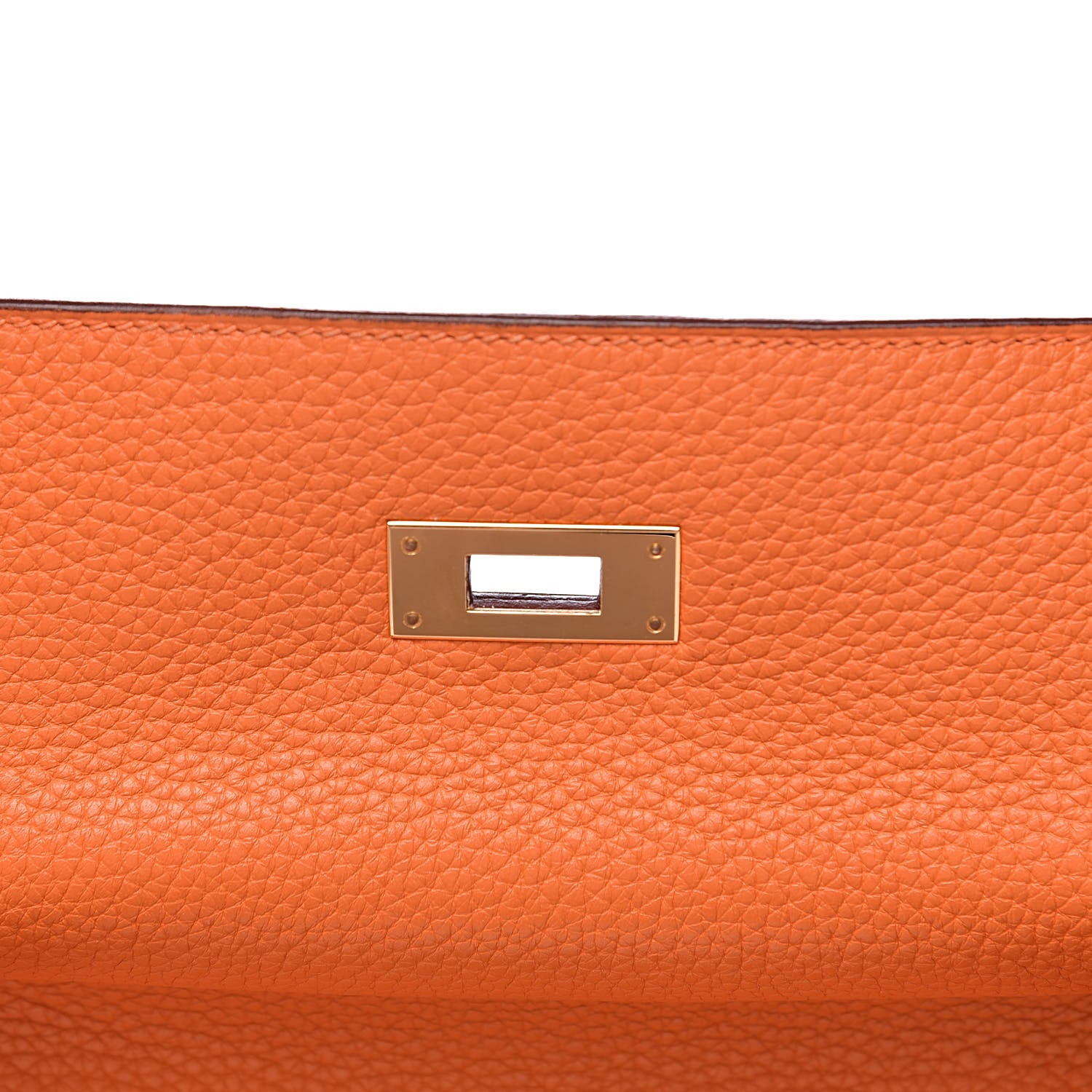 Hermes Taurillon Clemence Kelly Retourne 32 Orange 17 of 33
