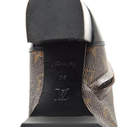 Louis Vuitton Patent Calfskin Monogram Star Trail Ankle Boots 38 Black 6 of 8