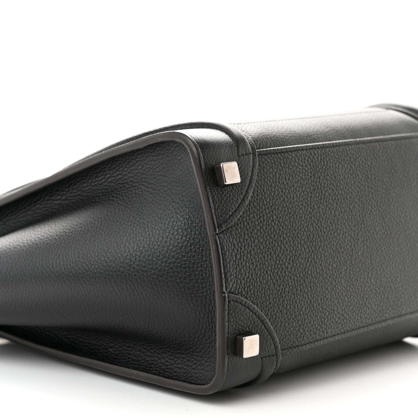 Drummed Calfskin Micro Luggage Black
