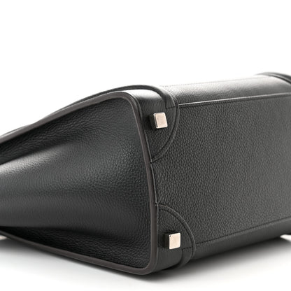 Celine Drummed Calfskin Micro Luggage Black 8 of 10