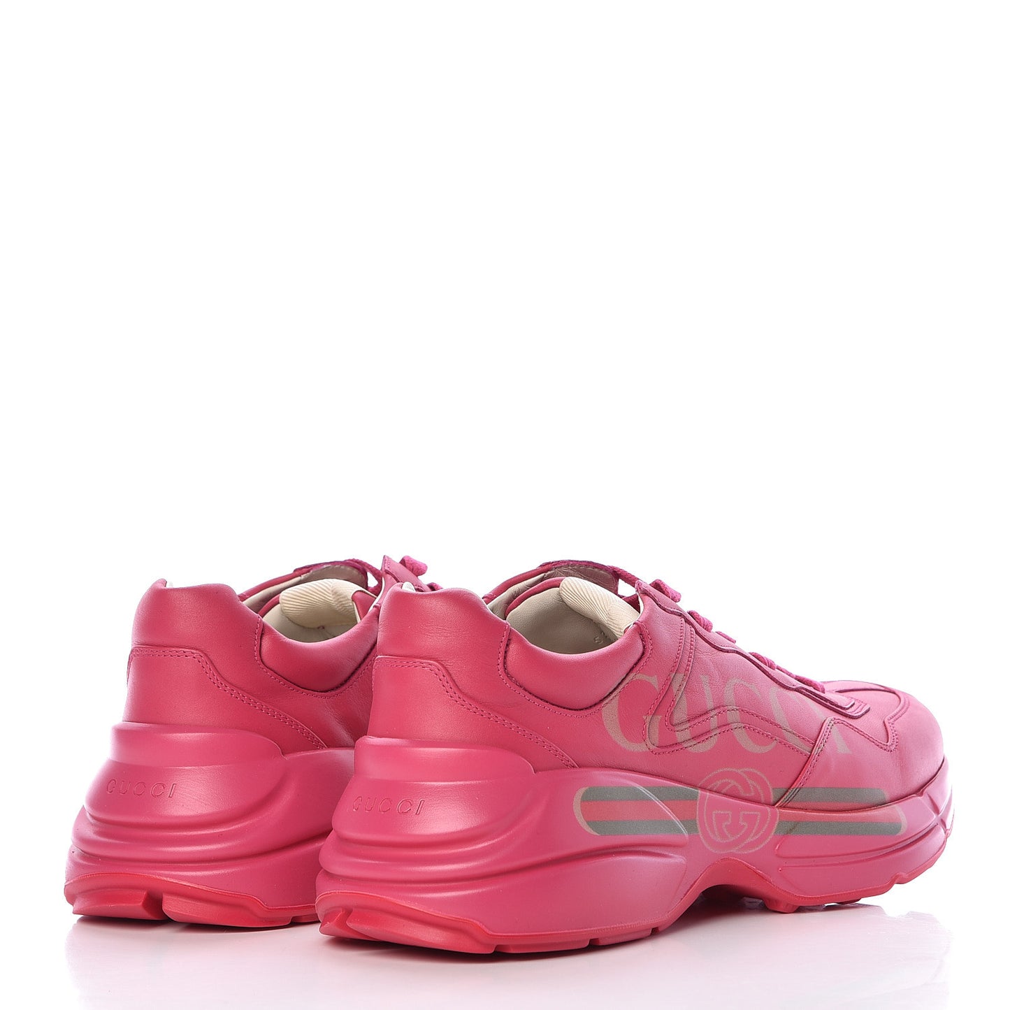 Calfskin Logo Mens Rhyton Sneakers 8.5 Box Pink