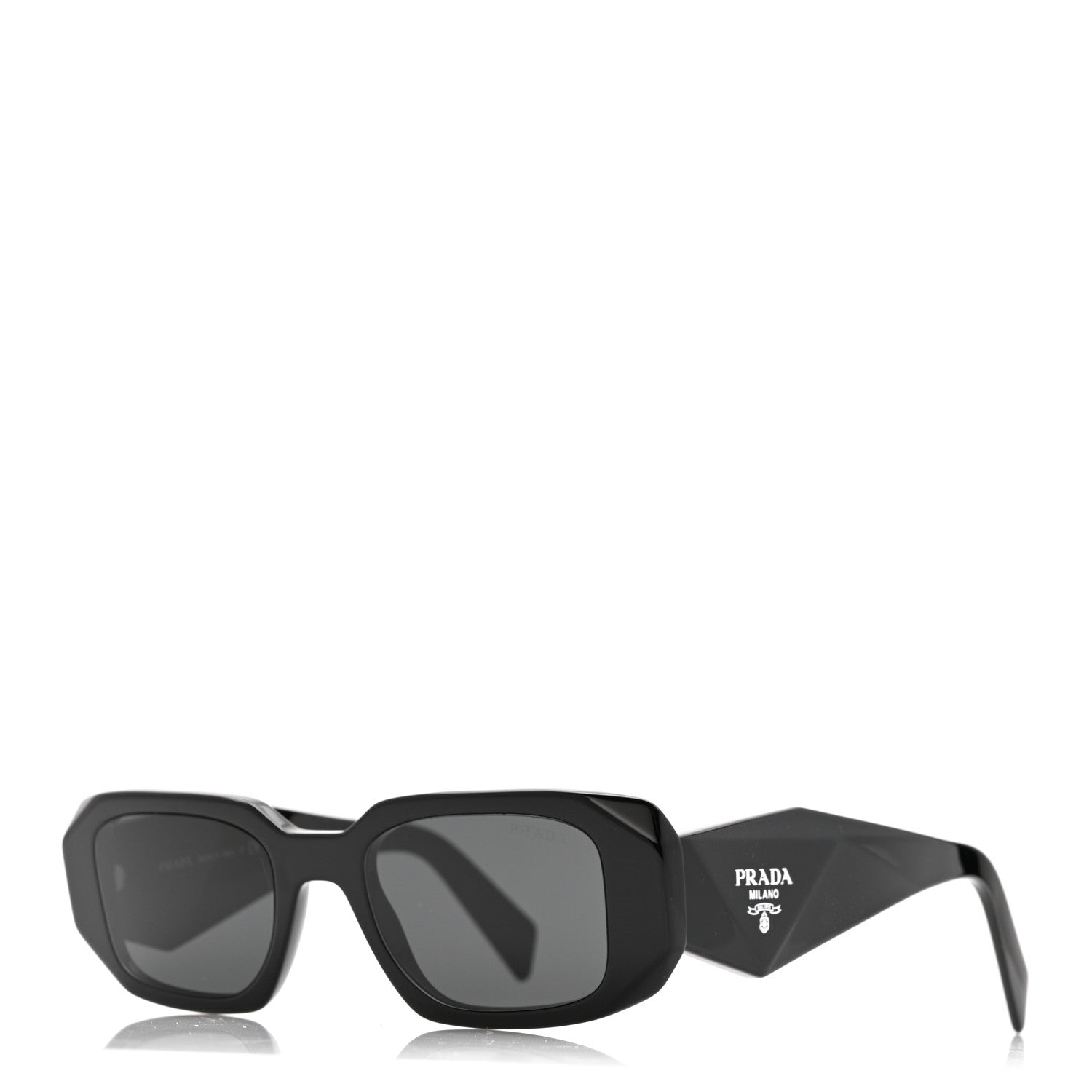 Prada Acetate Symbole Sunglasses SPR 17W Black 1 of 8