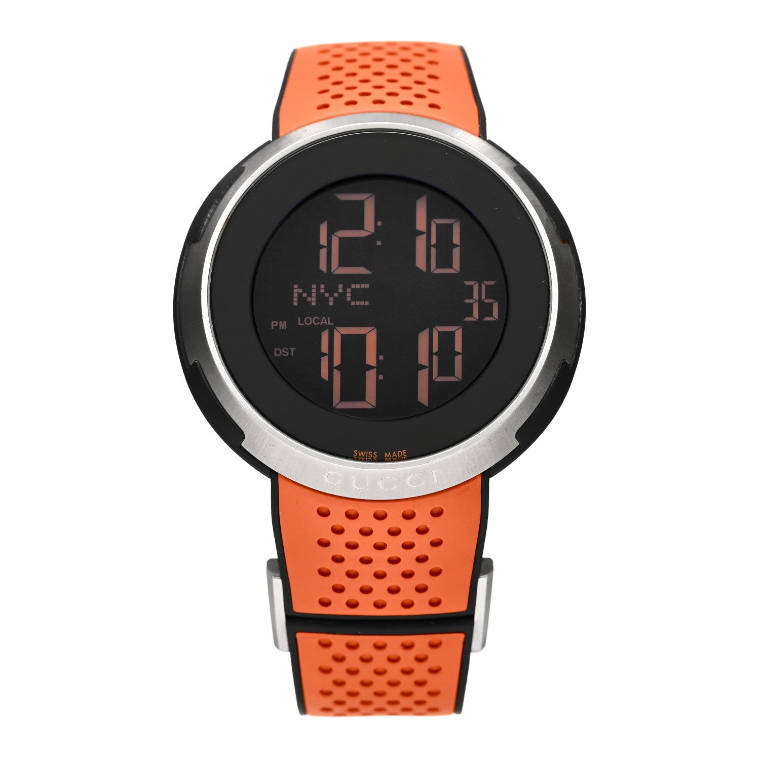 Gucci Stainless Steel Rubber 49mm Digital I-Gucci Sport Watch Black 1 of 5