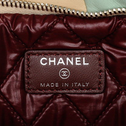 Chanel Lambskin Patchwork Medium Cosmetic Case Multicolor Burgundy 6 of 7