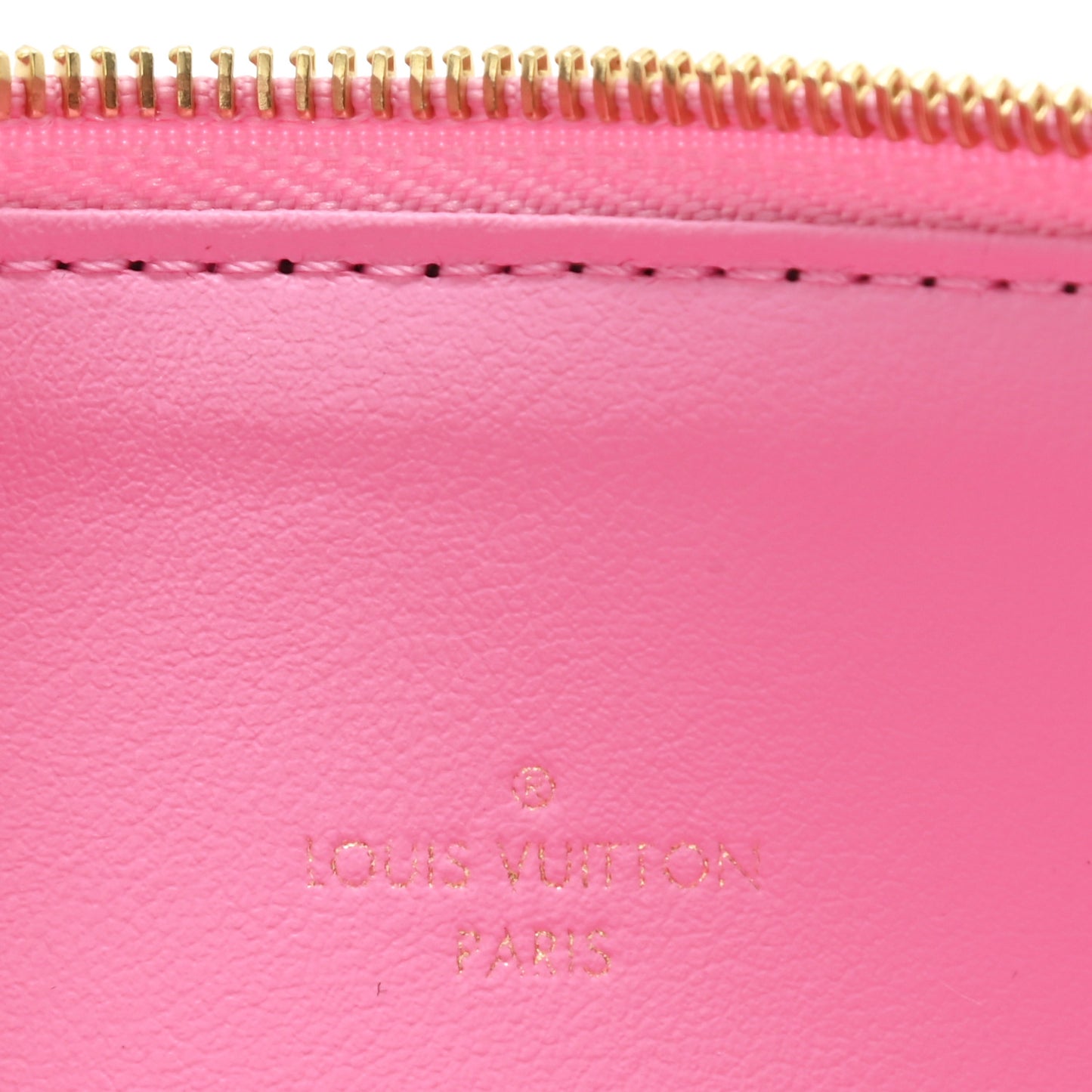 Monogram Felicie Chain Wallet Zippered Insert Pink