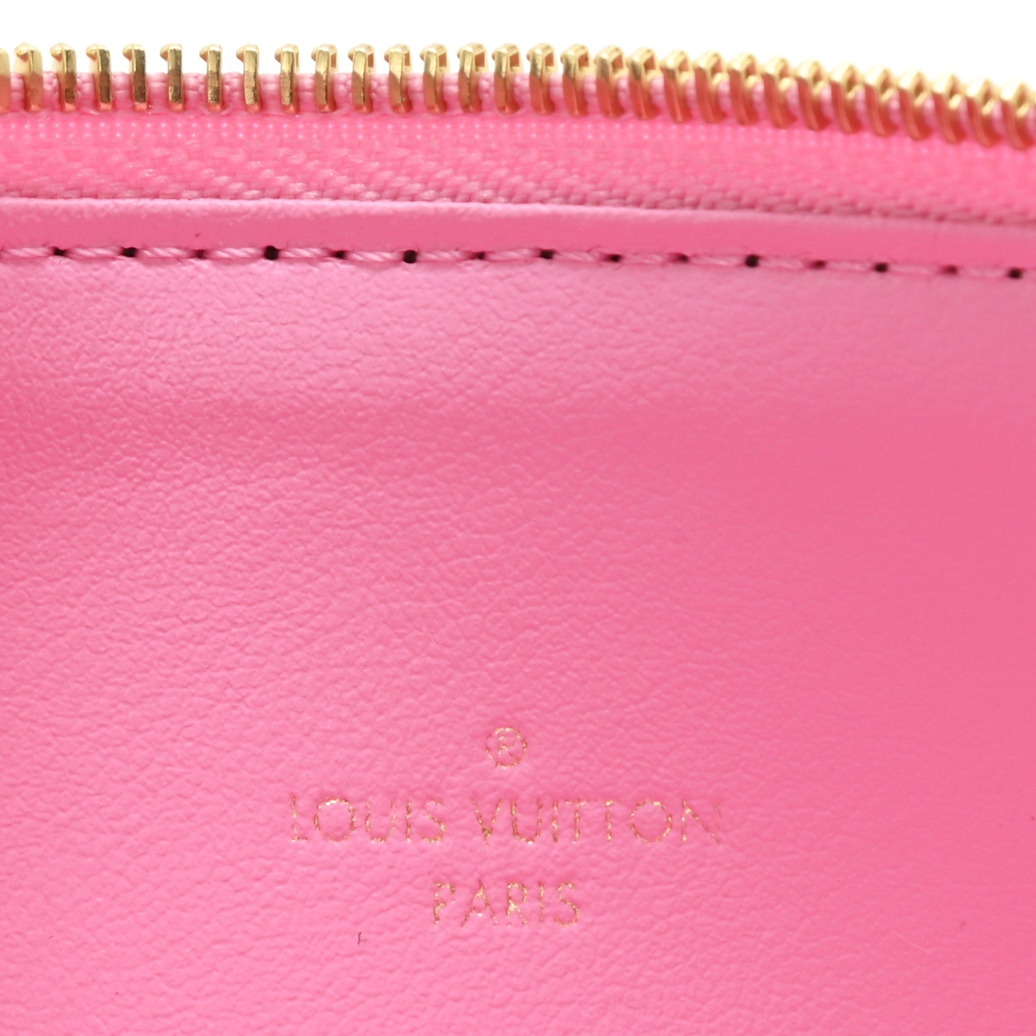Louis Vuitton Monogram Felicie Chain Wallet Zippered Insert Pink 6 of 6