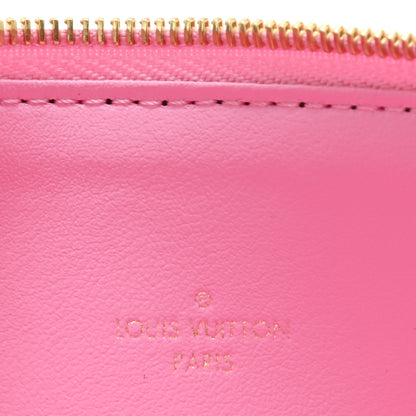 Louis Vuitton Monogram Felicie Chain Wallet Zippered Insert Pink 6 of 6